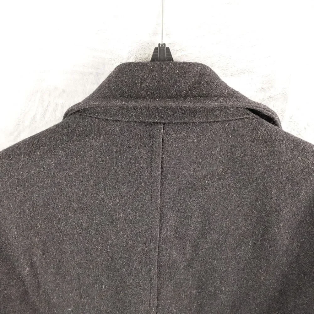 Calvin Klein Coat Mens 2XL Gray Wool Blend Zip Front Quilted Lined Winter